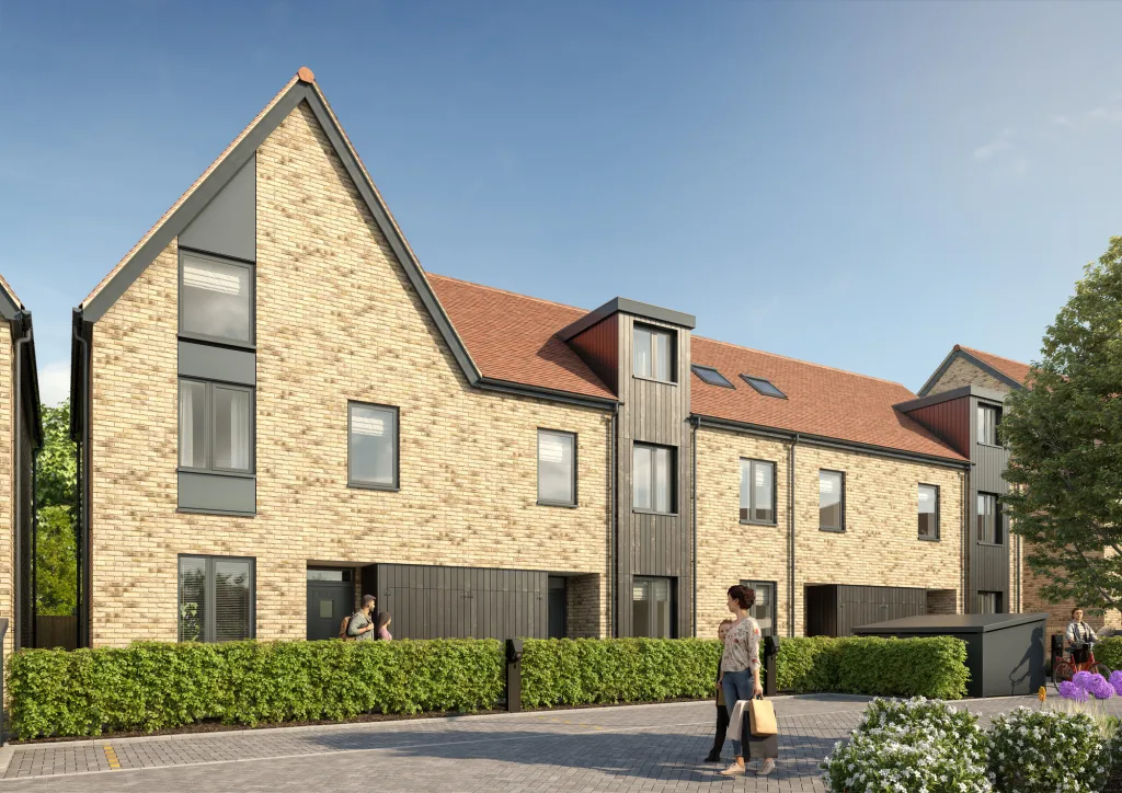 Visual representation of new homes at the Fishers Vale housing development