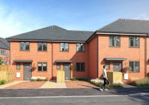 Medium visual representation shot of homes at the Keepers Place housing development