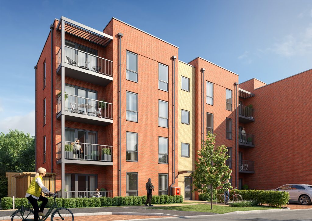 Visual representation left angle shot of apartments at the Keepers Place housing development