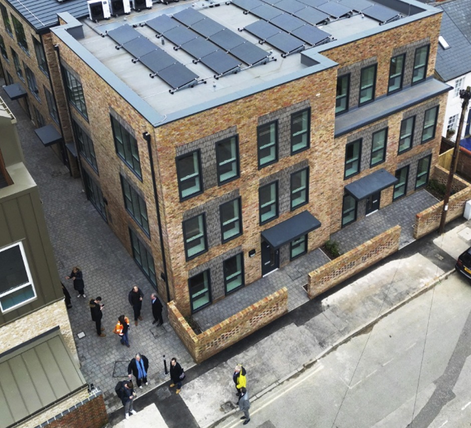 Aerial shot of Princes Street Housing Development
