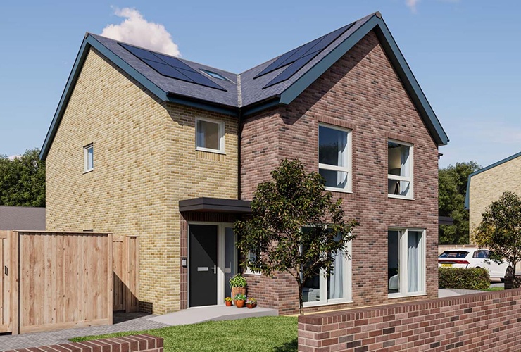A modern home design at the Youngs Way housing development